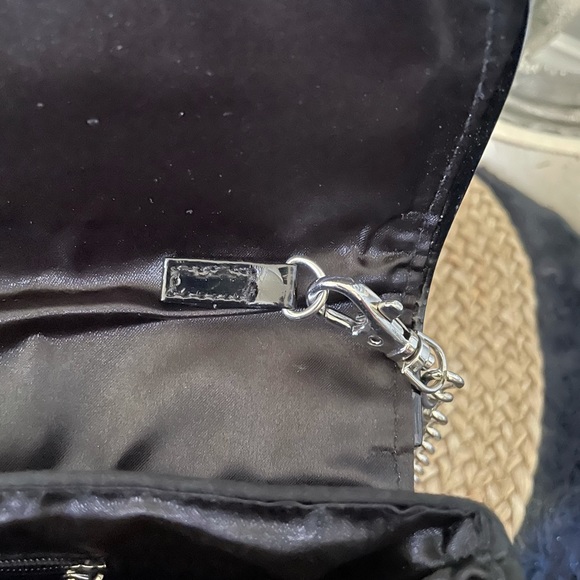 Aldo Black Bow and Rhinestone Clutch with Strap - Picture 7 of 8